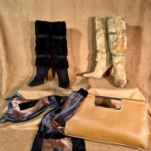 Anne Michelle Russian Inspired Black Boots